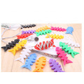 Multi-Color Silicone moda Fish Bone Cabo Winder